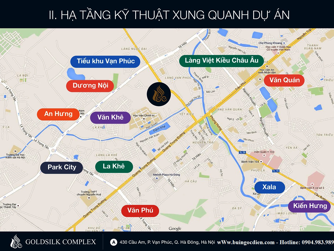 vị trí goldsilk complex